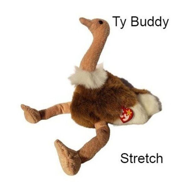 Ty Beanie Buddy Stretch the Ostrich Stuffed Plush 1998 Vintage 17" Ostrich - Picture 1 of 10